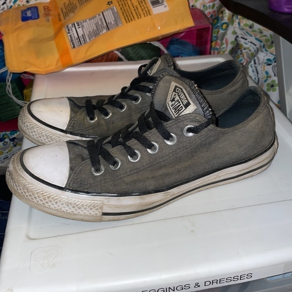 6 mens grey converse low top sneakers - Picture 1 of 6